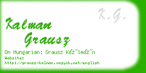 kalman grausz business card